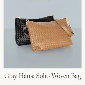 Gray Haus Woven Clutch - Tan